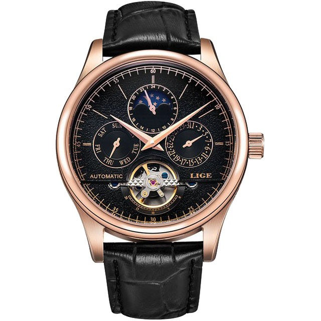 Montre LIGE 6826 Noir & Or