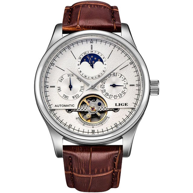 Montre LIGE 6826 Blanc & Argent