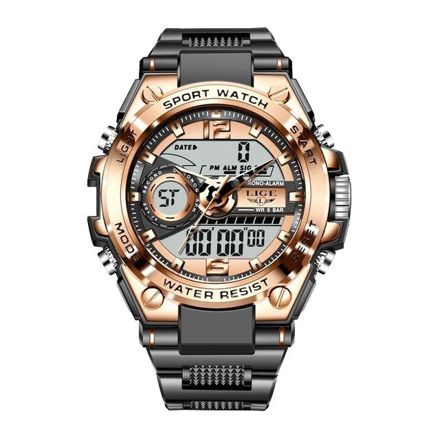 Montre LIGE 8922 Noir & Or