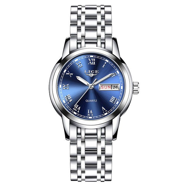 Montre LIGE 10007 Bleu & Argent